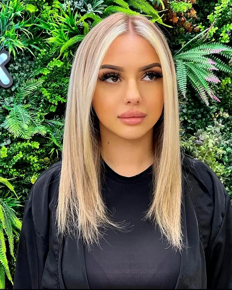 Sarı tonlarda saç boyama sonucu — Hair Black salonu